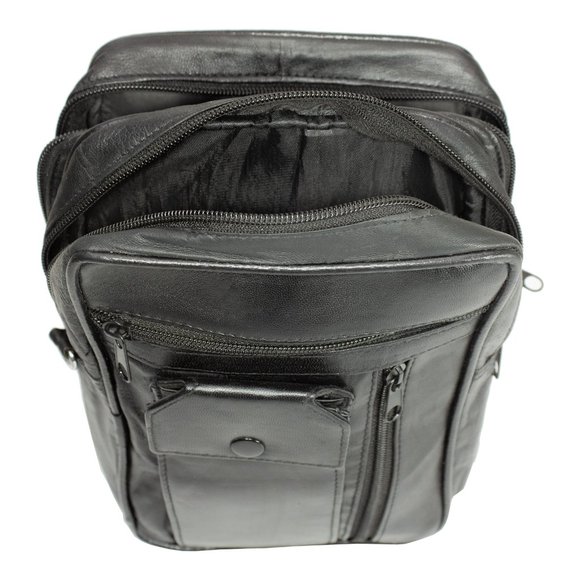 Lambskin Leather Shoulder Travel Bag Phone Organizer Bag - Picture 7 of 15